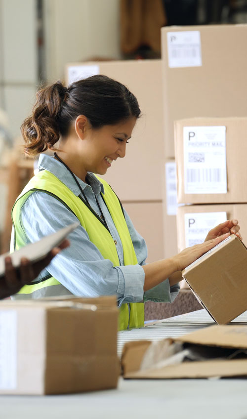 line worker doing packaging work